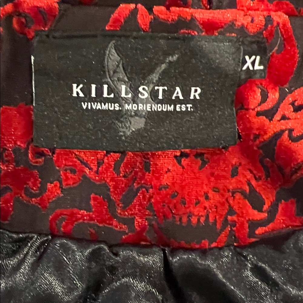 Killstar Skull Pattern Velvet Relief Blazer Jacket - Picture 4 of 7